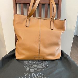 Vince Camuto tan leather shoulder bag/crossbody bag